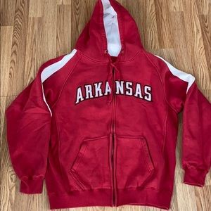 Arkansas Zip Front Hooded Sweatshirt